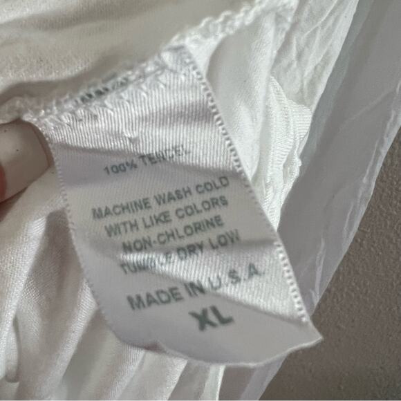 Manuhealii White Long Sleeve V Neck Soft Top Blouse Hookupaianaaha XL - Picture 4 of 7